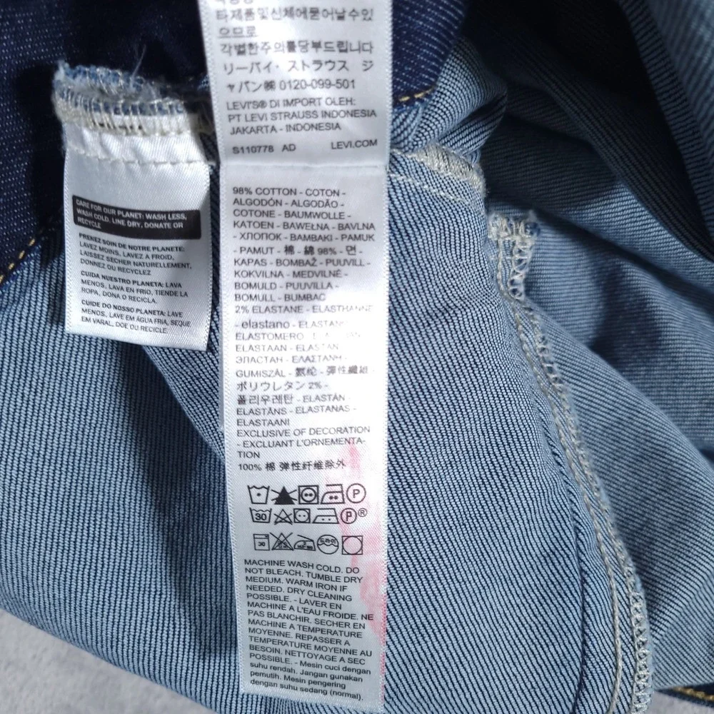 Levi's Denim Trucker Jacket‎ Mens 2XL Standard Fit Indigo Blue MSRP $89.50